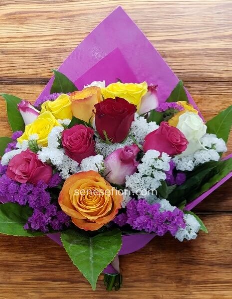 Bouquet 5 rose Ecuador top assortite Small