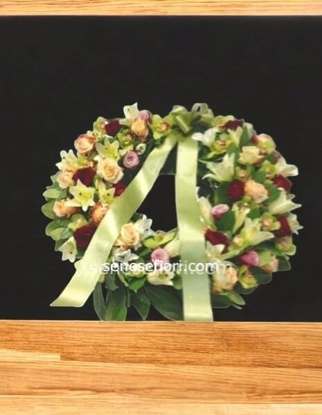 Corona Funebre Luxury con Orchidee: Raffinatezza e Rispetto