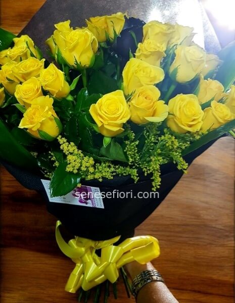 bouquet 6 rose gialle Ecuador Small