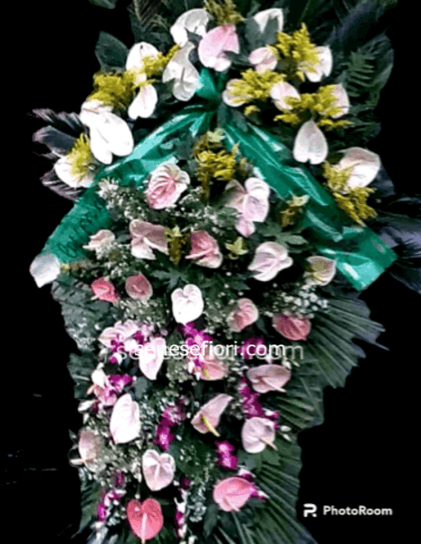 Corona Funebre d´Eccellenza: Anthurium e Orchidee
