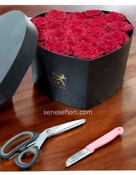 Box cuore rose misura media