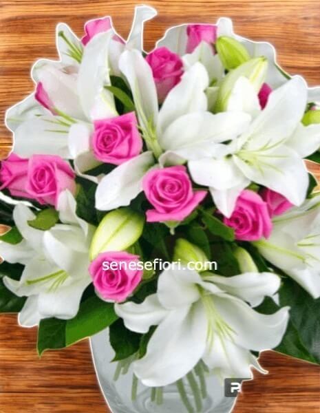 Bouquet Rose ecuador e Gigli