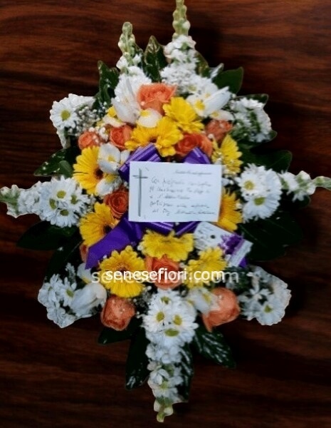 cuscino funebre viole a ciocche small