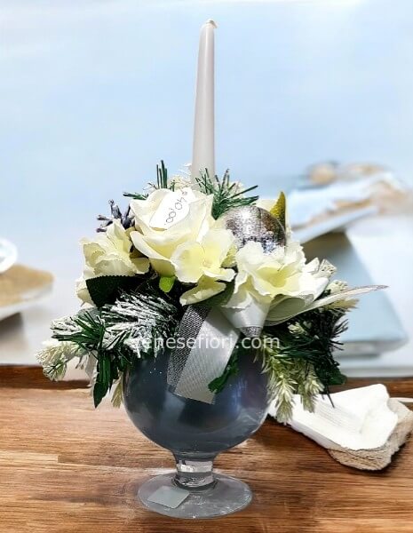 COMPOSIZIONE Natalizia ALZATINA IN ARGENTO 30/21