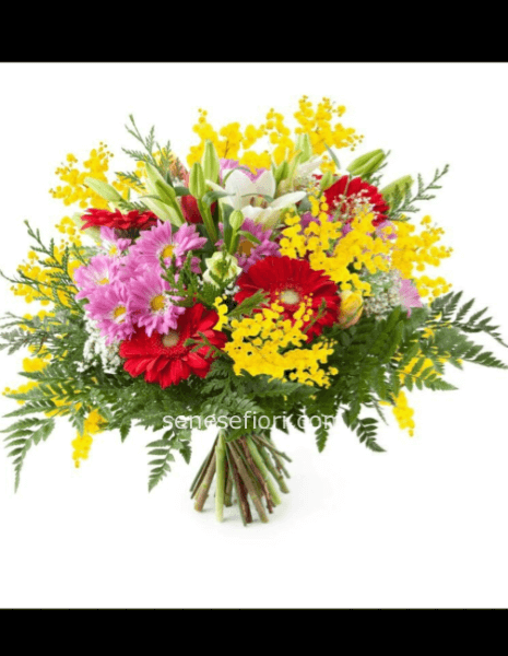 Bouquet fiori misti con mimose Small