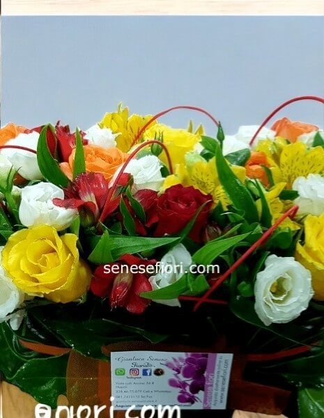 composizione fiori sushi misti