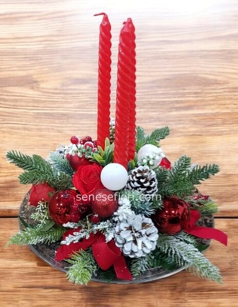 centrotavola natalizio piatto  