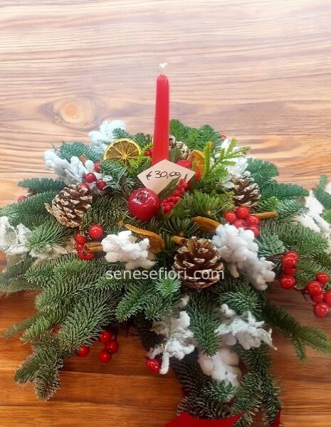 centrotavola natale rossa