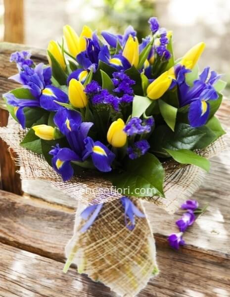 Bouquet Primavera: Tulipani e Iris a Domicilio
