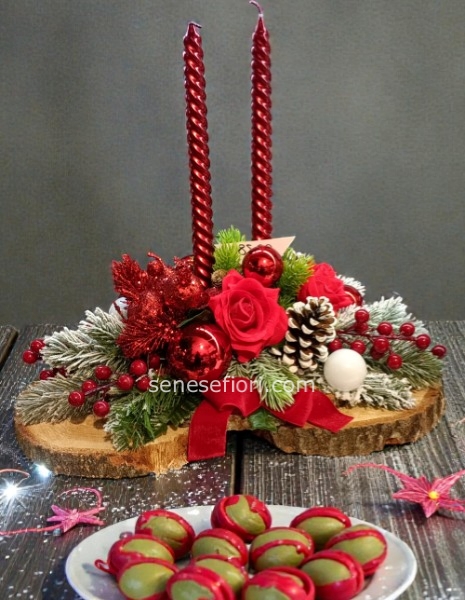 centrotavola artificiale rosso