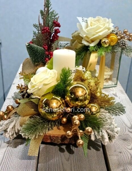 centrotavola natalizio oro