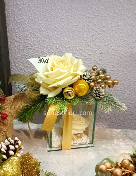 cubo natalizio vetro