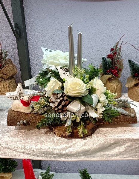 centrotavola tronco oro e panna