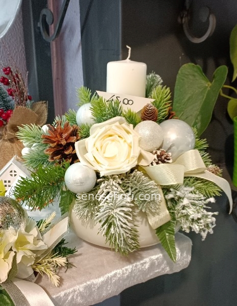 ampolla vetro bianca natalizia